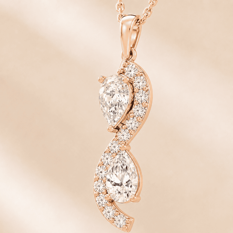 AMOUR Étreinte Pear Diamond Pendant