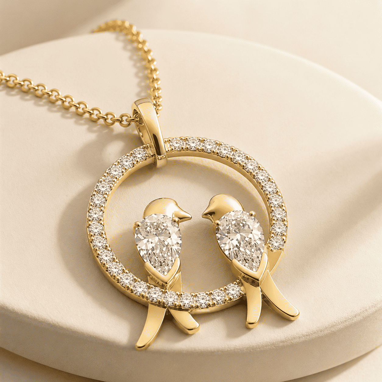 AMOUR Lovebird Halo Pendant