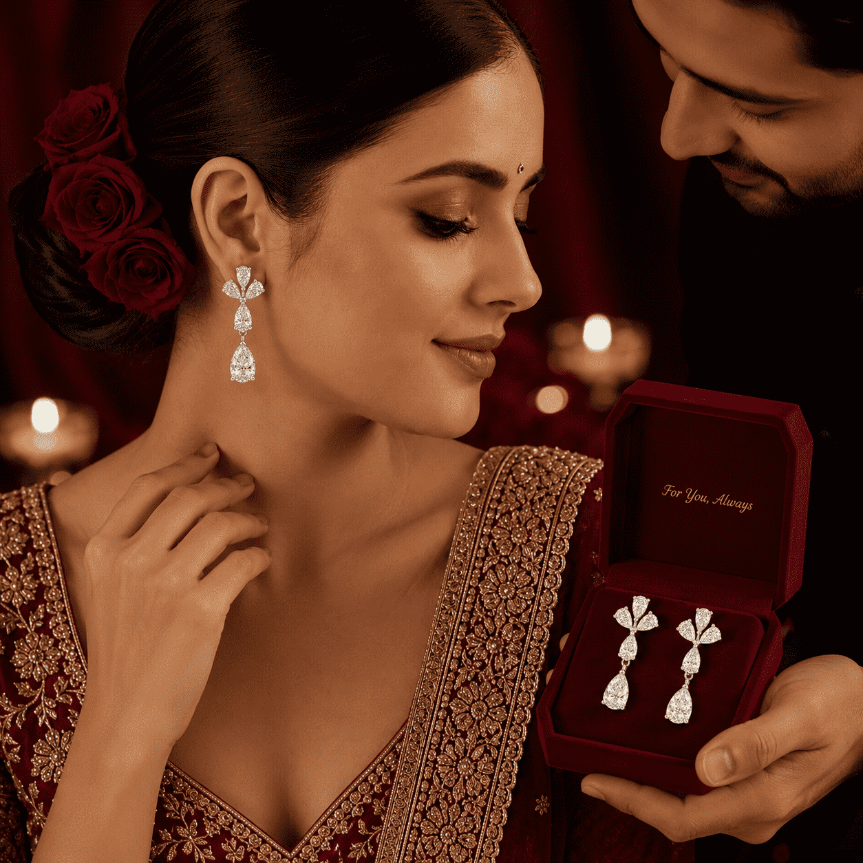 Promesse Natural Diamond Drop Earrings