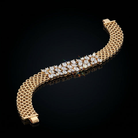 Aura Cascade Gold & Diamond Band