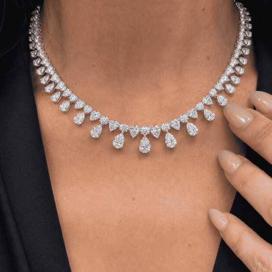 Celeste Pear Diamond Necklace