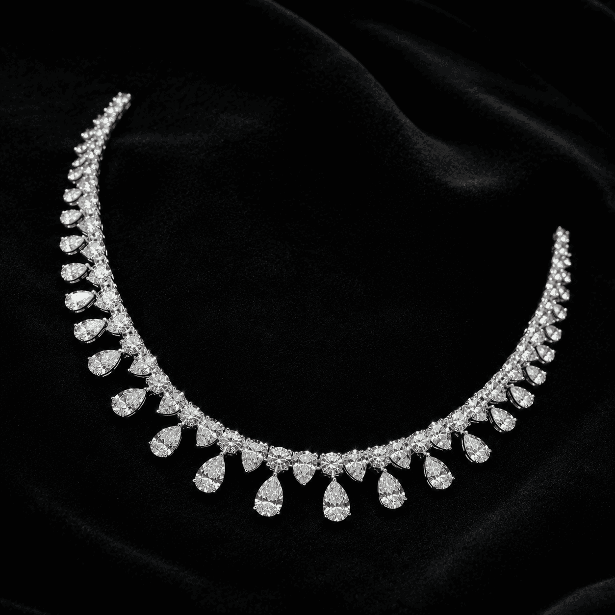 Celeste Pear Diamond Necklace