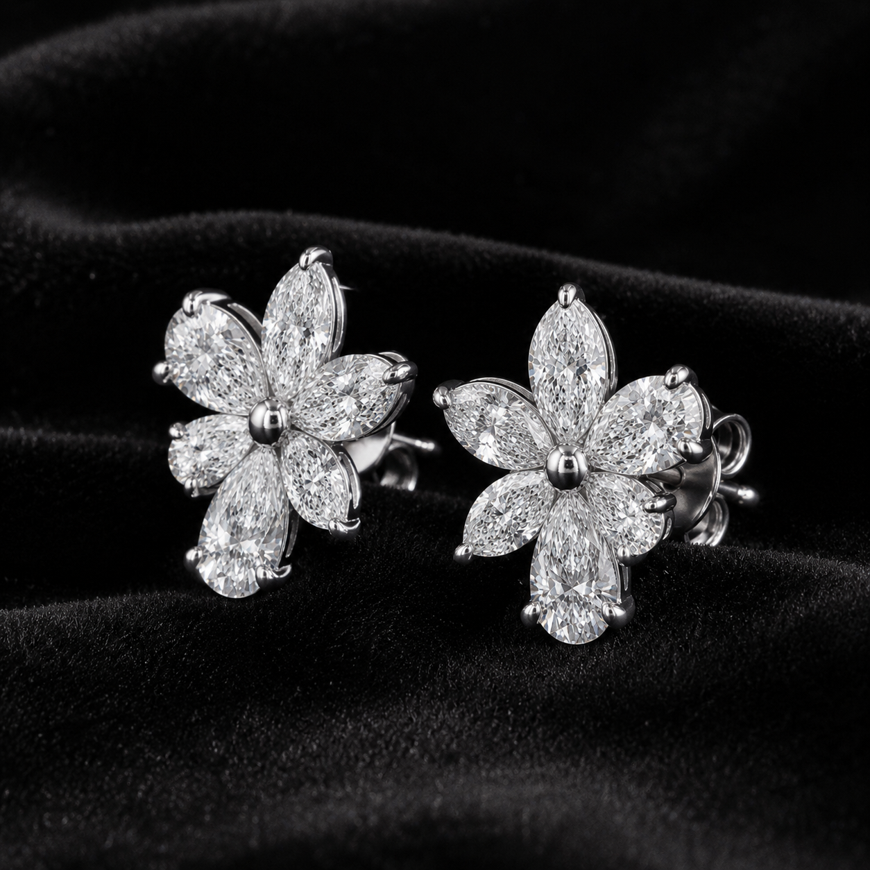 Solstella Natural Diamond Star Studs