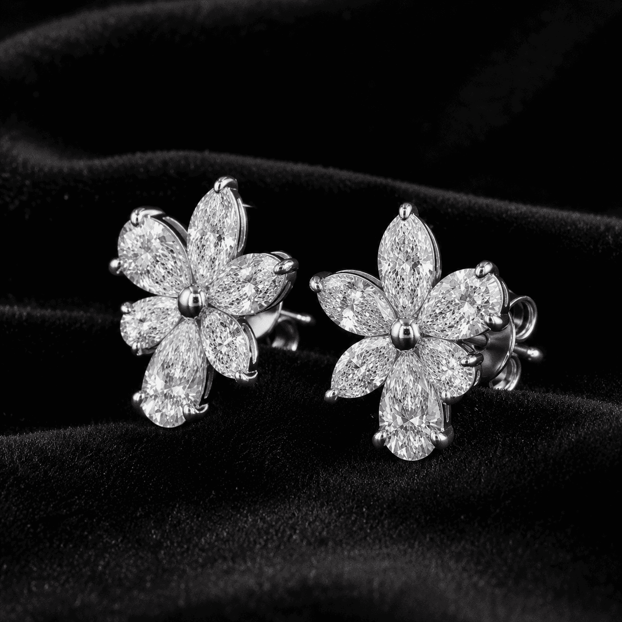 Solstella Natural Diamond Star Studs