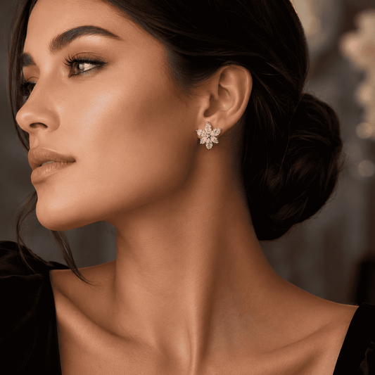 Solstella Natural Diamond Star Studs