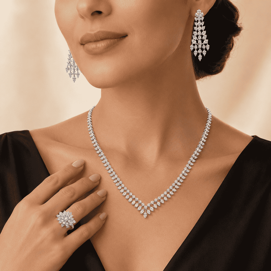 Moonlit Blossom Necklace Set