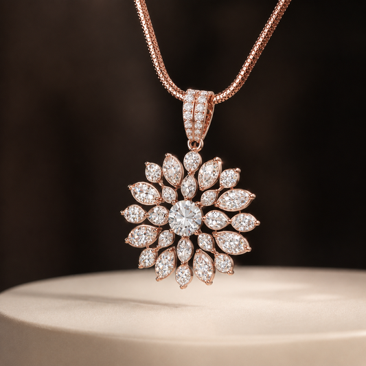 Shaahi Rosette Pendant