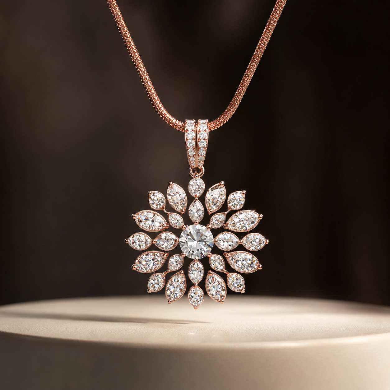 Shaahi Rosette Pendant