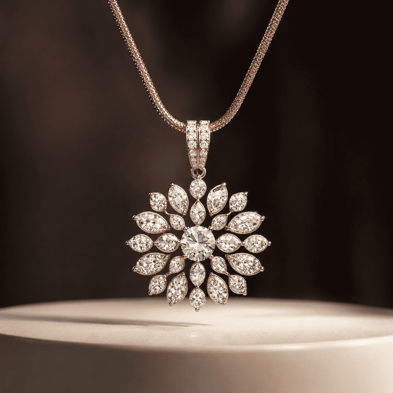 Shaahi Rosette Pendant