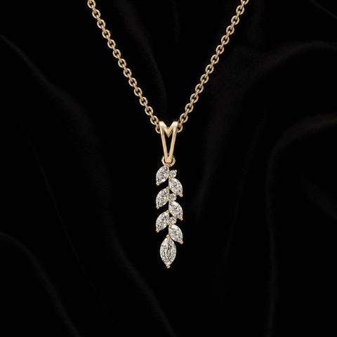 TERRA Flora Drop Diamond Pendant