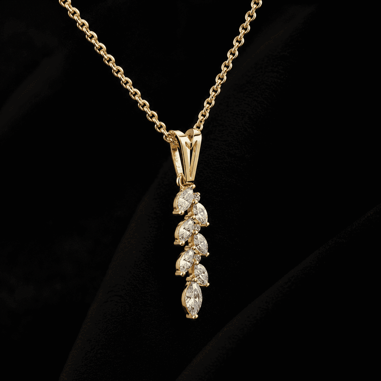 TERRA Flora Drop Diamond Pendant