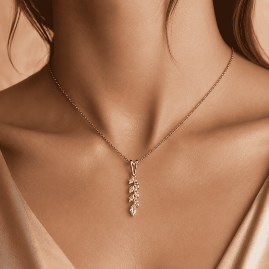 TERRA Flora Drop Diamond Pendant