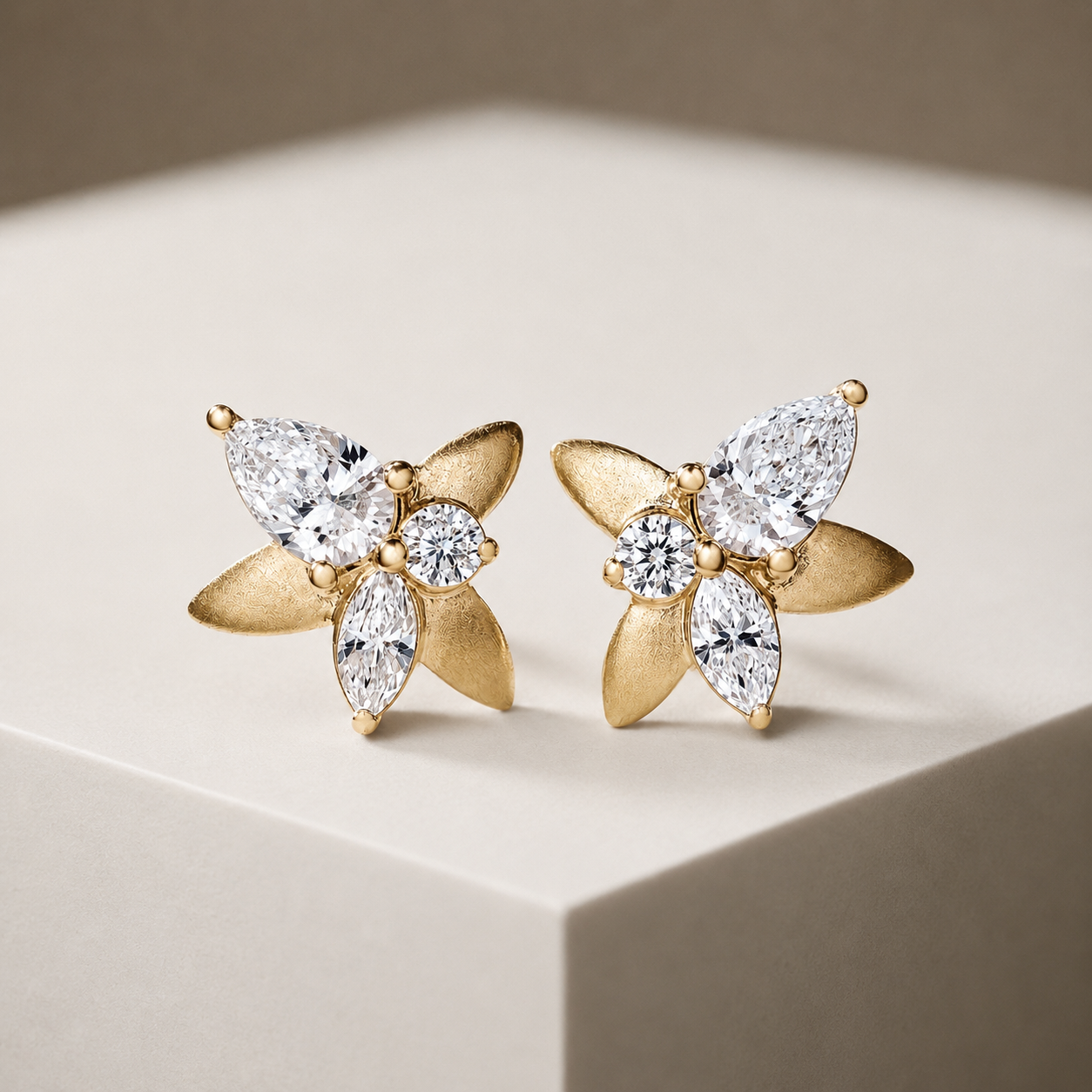 TERRA Golden Petal Earrings
