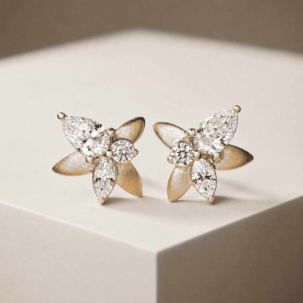 TERRA Golden Petal Earrings