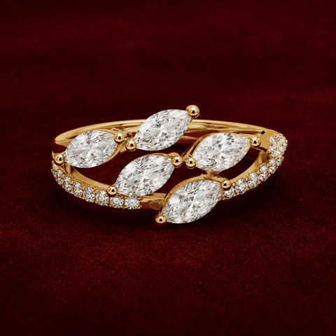 Wildvine Ring – Marquise Diamond Botanical Ring