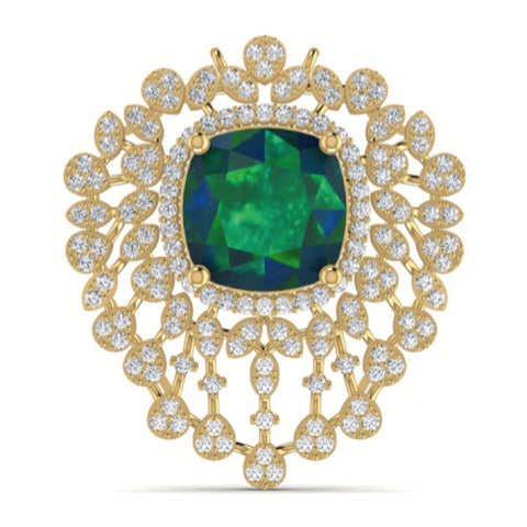 The Allure Emerald & Diamond Cocktail Pendant