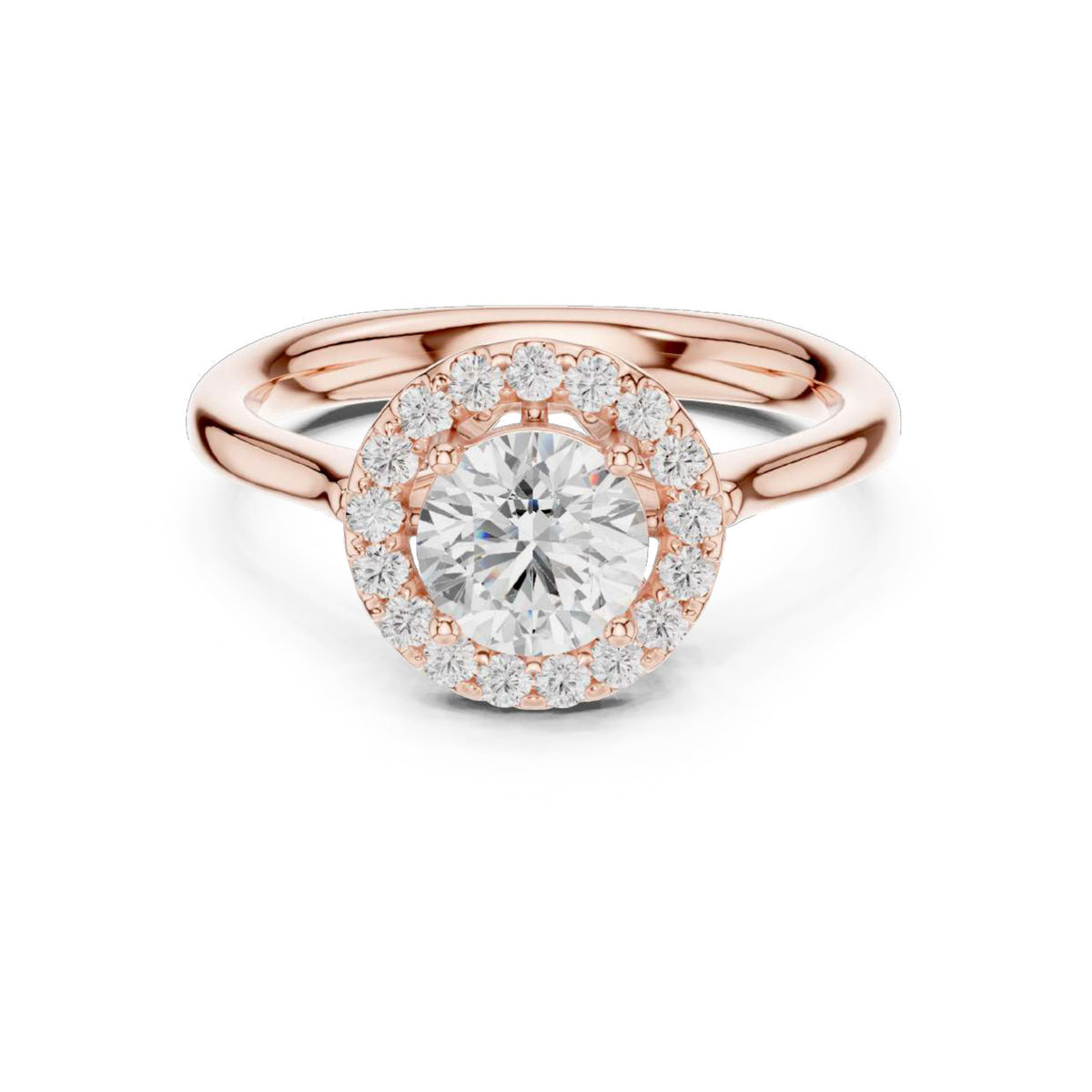 The Aurelia Radiant Halo Diamond Ring