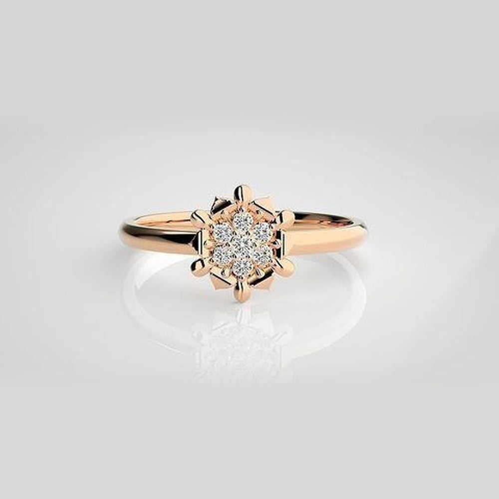 The Aurelia Sweetheart Arc Diamond Ring