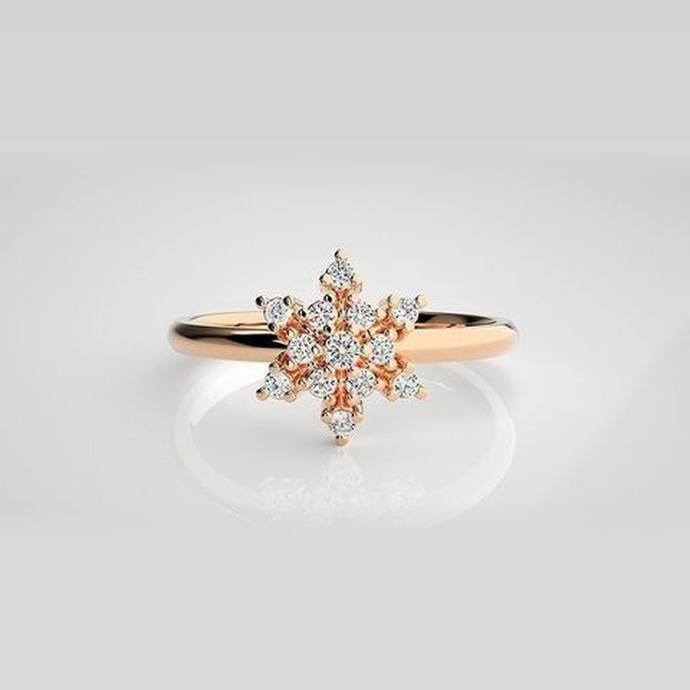 The Celeste Sunburst Pavé Diamond Ring