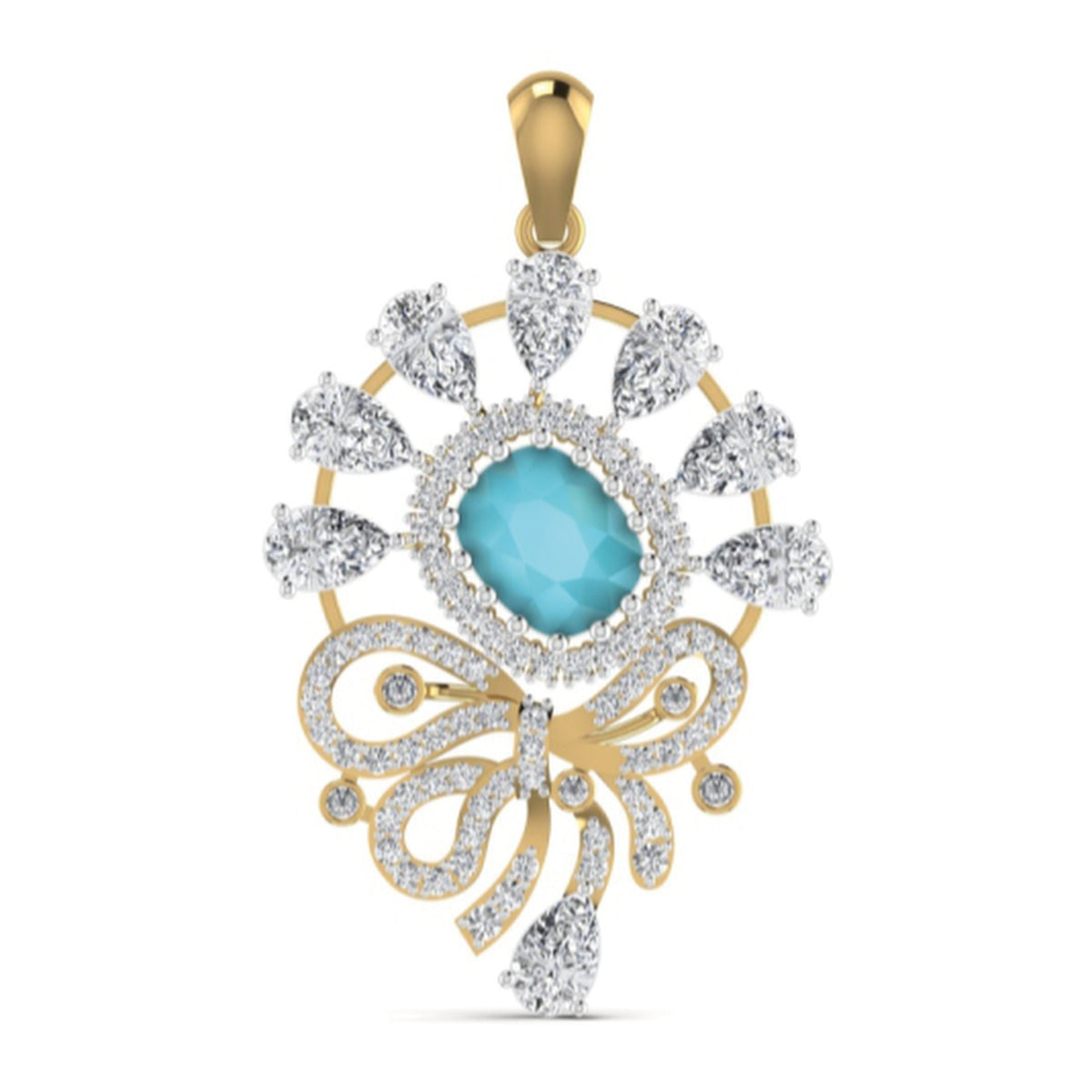 The Chantilly Sapphire & Diamond Cocktail Pendant