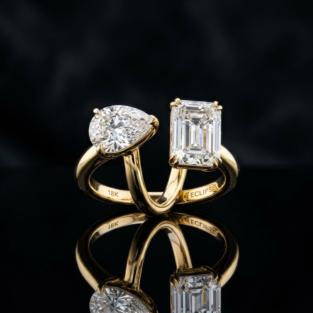 The Eclipse Bypass Toi-et-Moi Diamond Ring