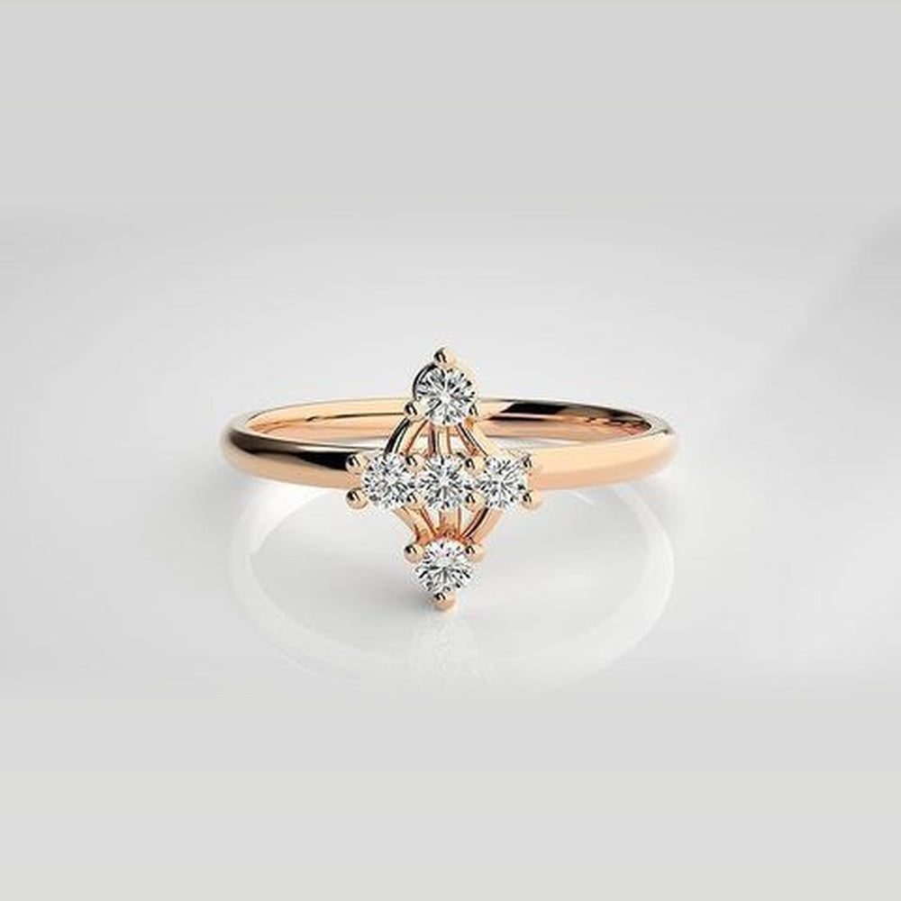 The Elysian Clover Crest Diamond Ring