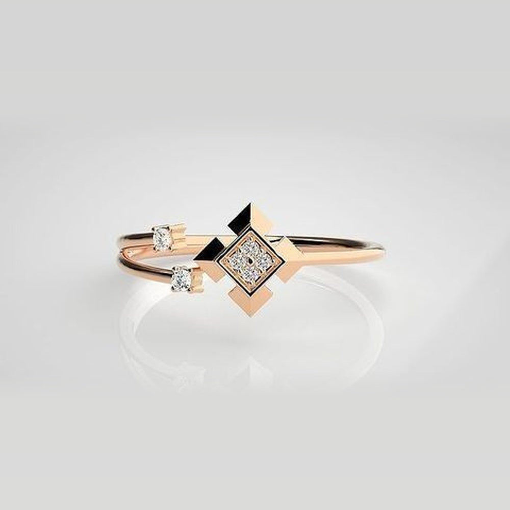 The Elysian Floating Halo Diamond Ring