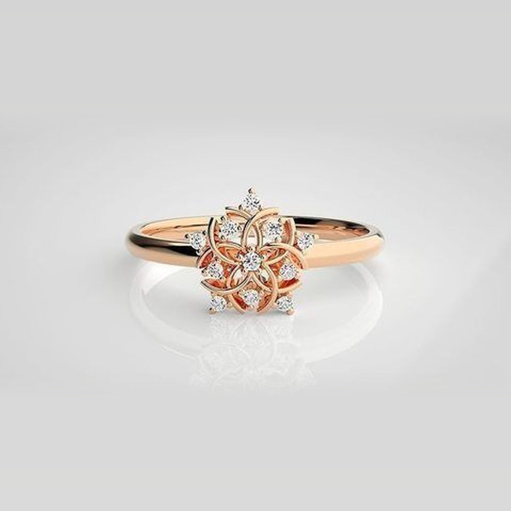 The Flora Chevron Tiara Diamond Ring