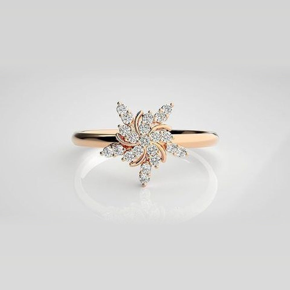 The Flora Floral Rosette Diamond Ring