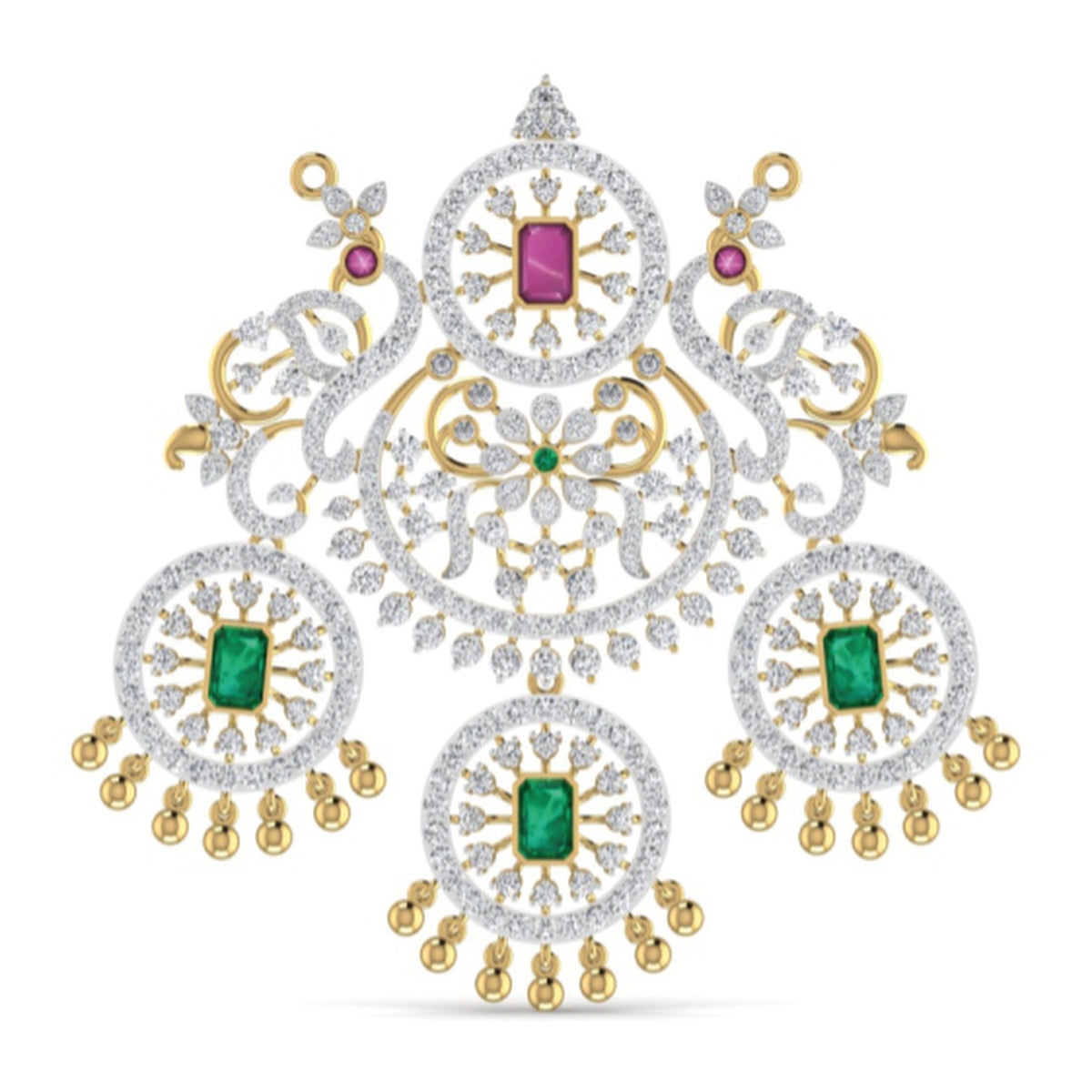 The Gala Emerald & Diamond Cocktail Pendant