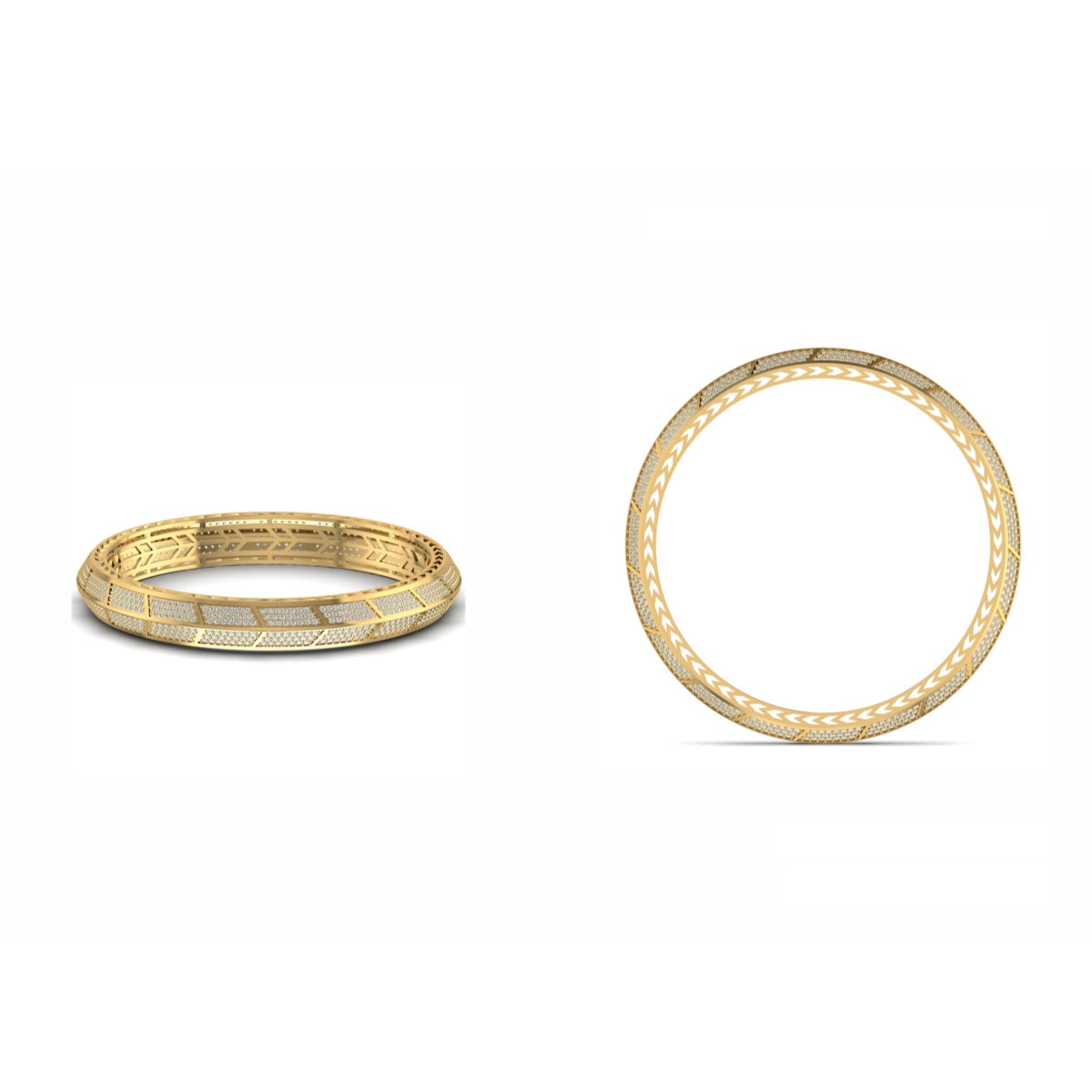 The Gilded Diamond Designer Bangle