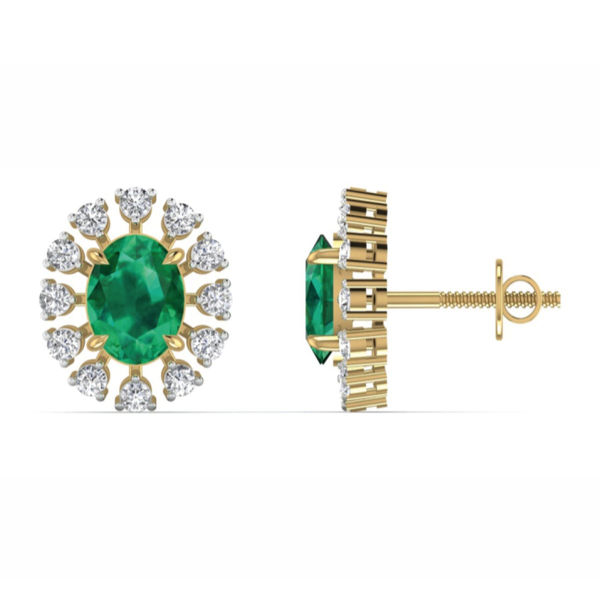 The Grandeur Emerald & Diamond Chandelier Earrings