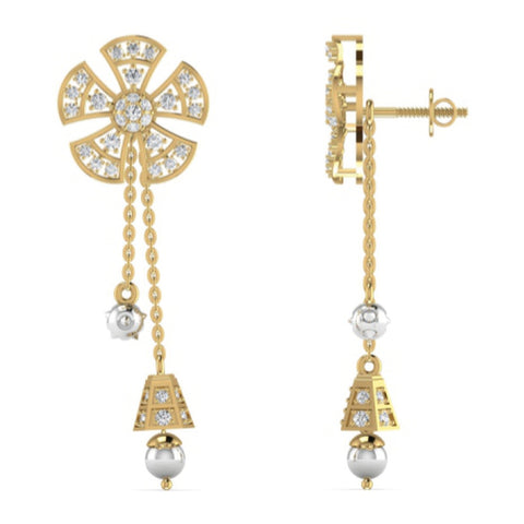 The Halo Diamond Chandelier Earrings