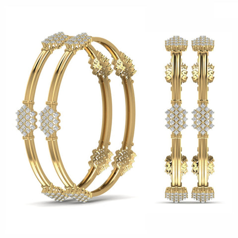 The Halo Diamond Designer Bangle