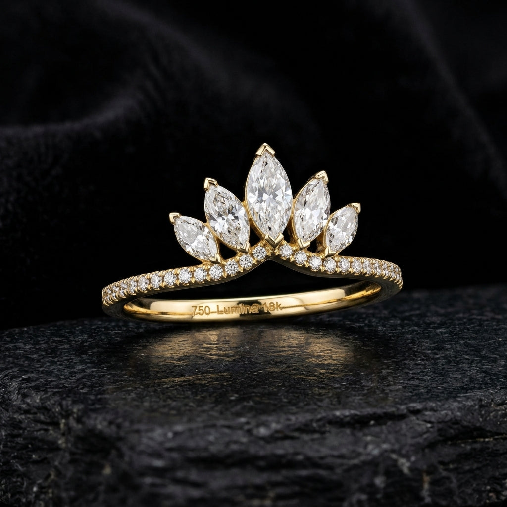 The Lumina Chevron Marquise Tiara Ring