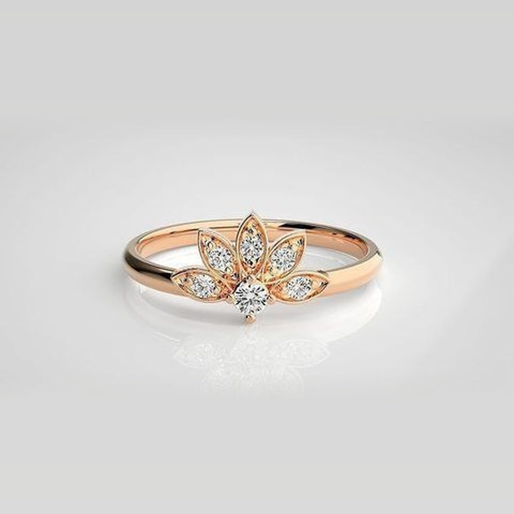 The Lumina Marquise Leaf Diamond Ring