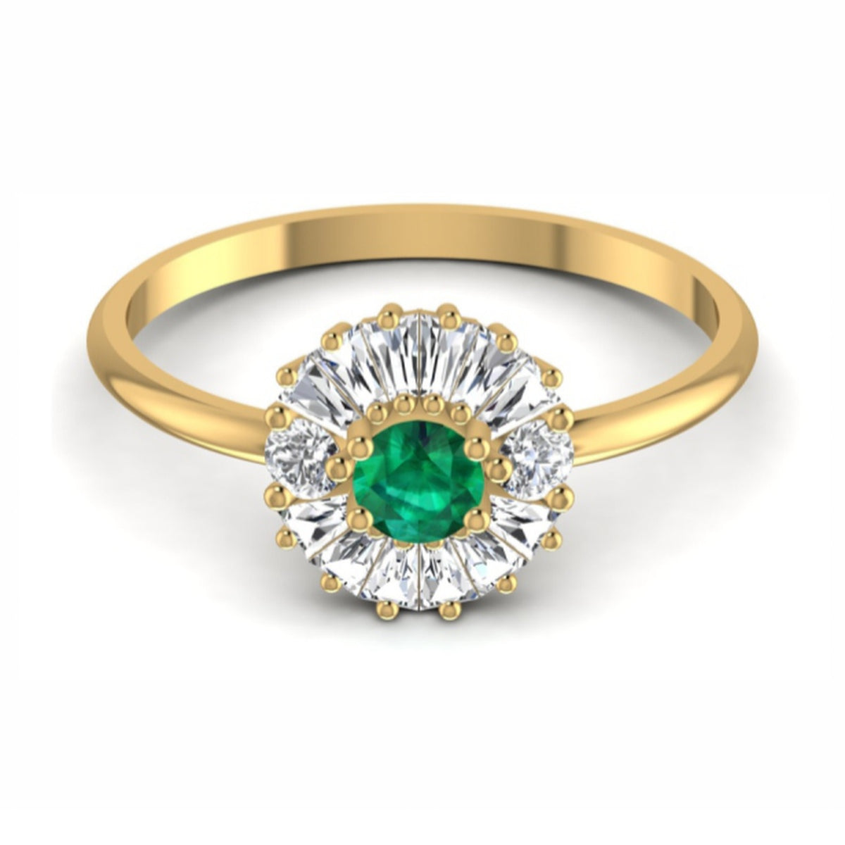 The Monarch Emerald & Diamond Cocktail Ring