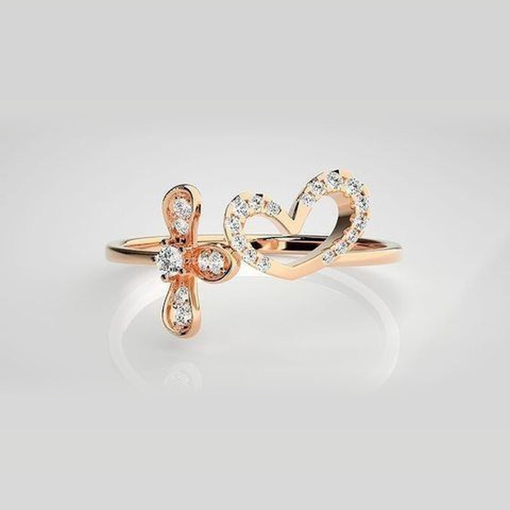 The Seraphina Clover Crest Diamond Ring