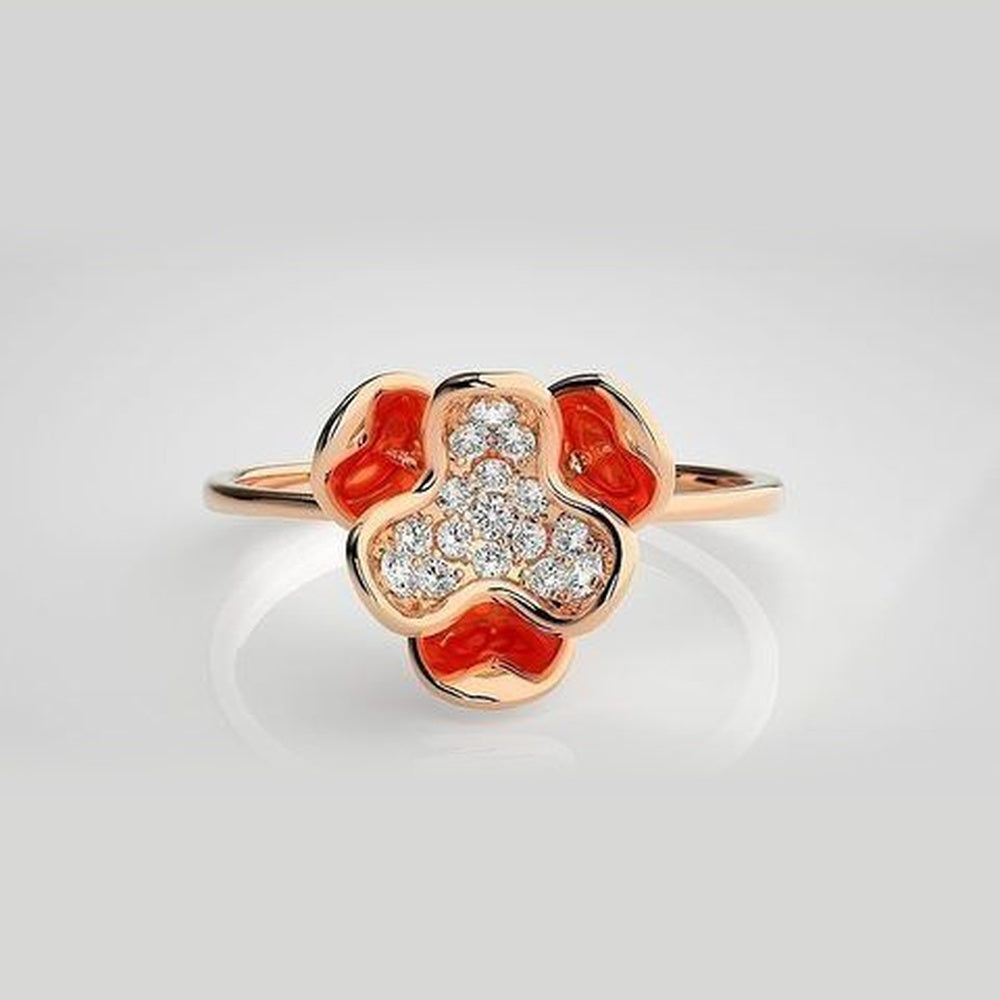 The Seraphina Dewdrop Cluster Diamond Ring