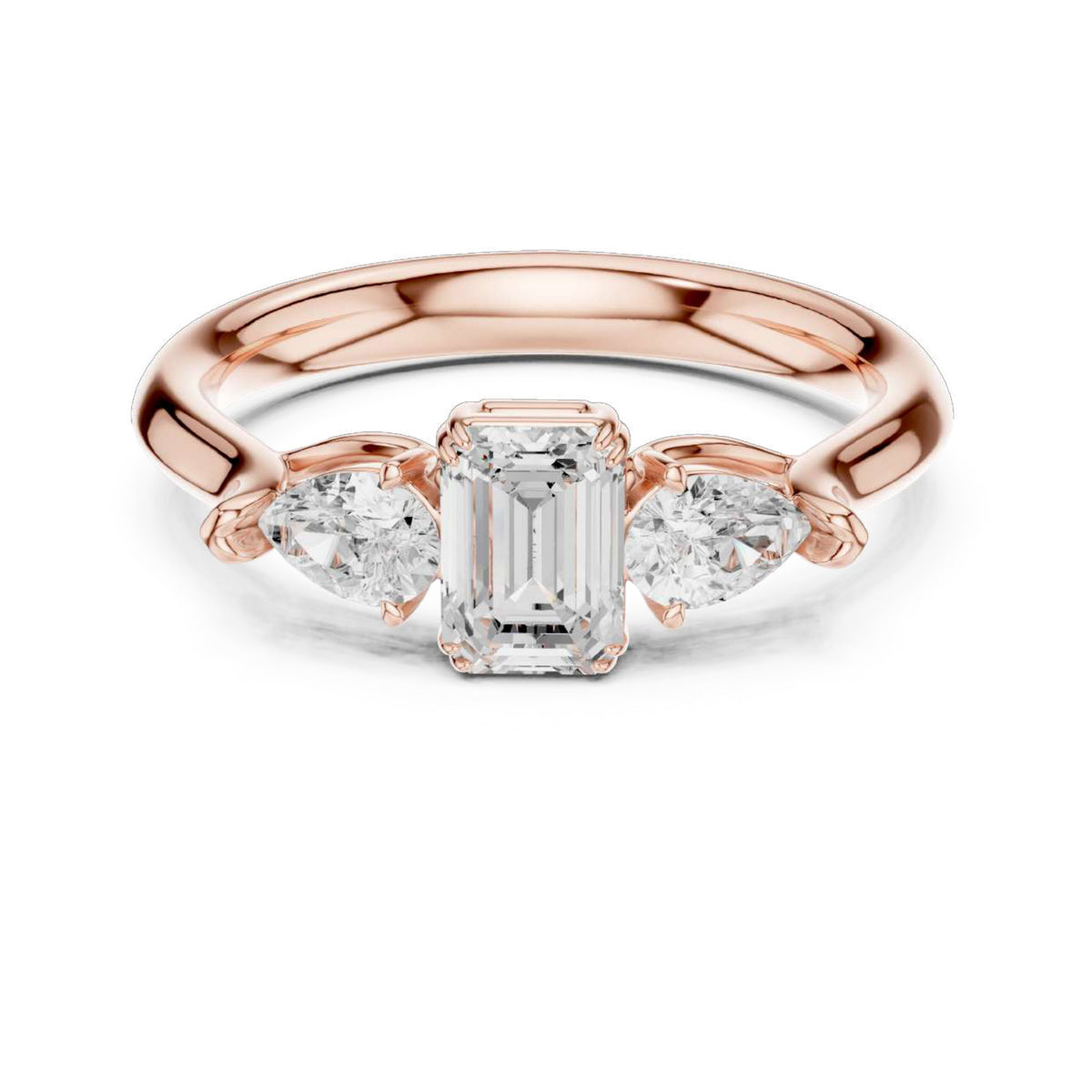 The Seraphina Knife-Edge Solitaire Diamond Ring