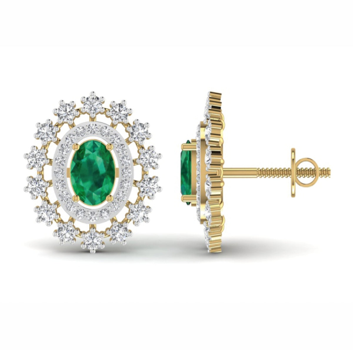 The Siren Emerald & Diamond Chandelier Earrings