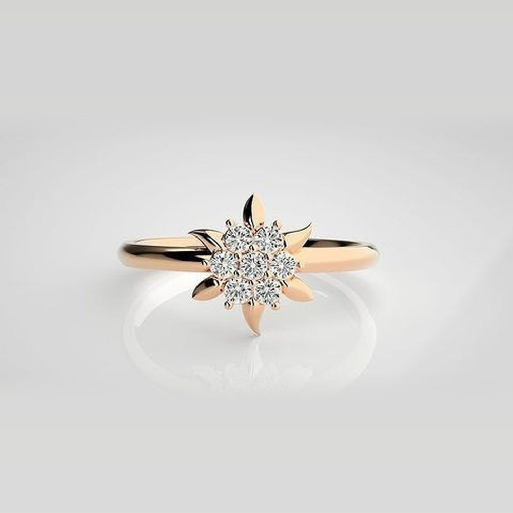 The Solis Chevron Tiara Diamond Ring