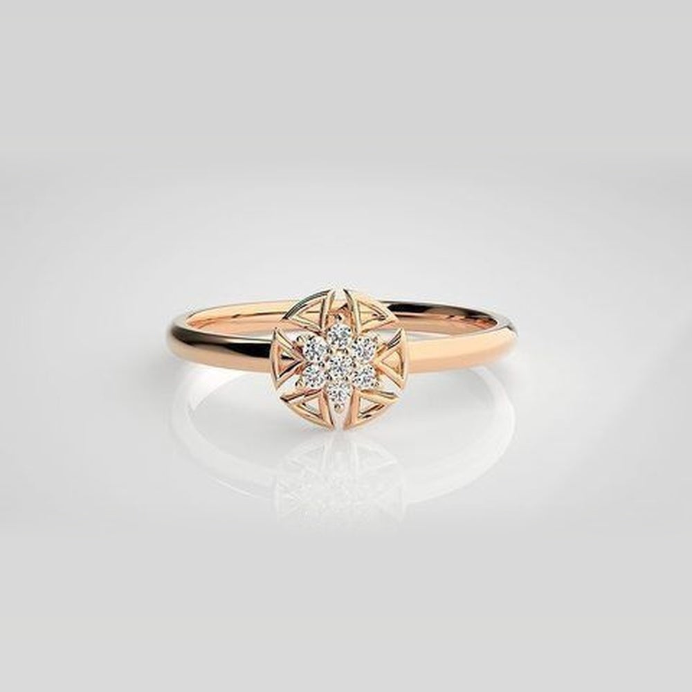 The Solis Clover Crest Diamond Ring