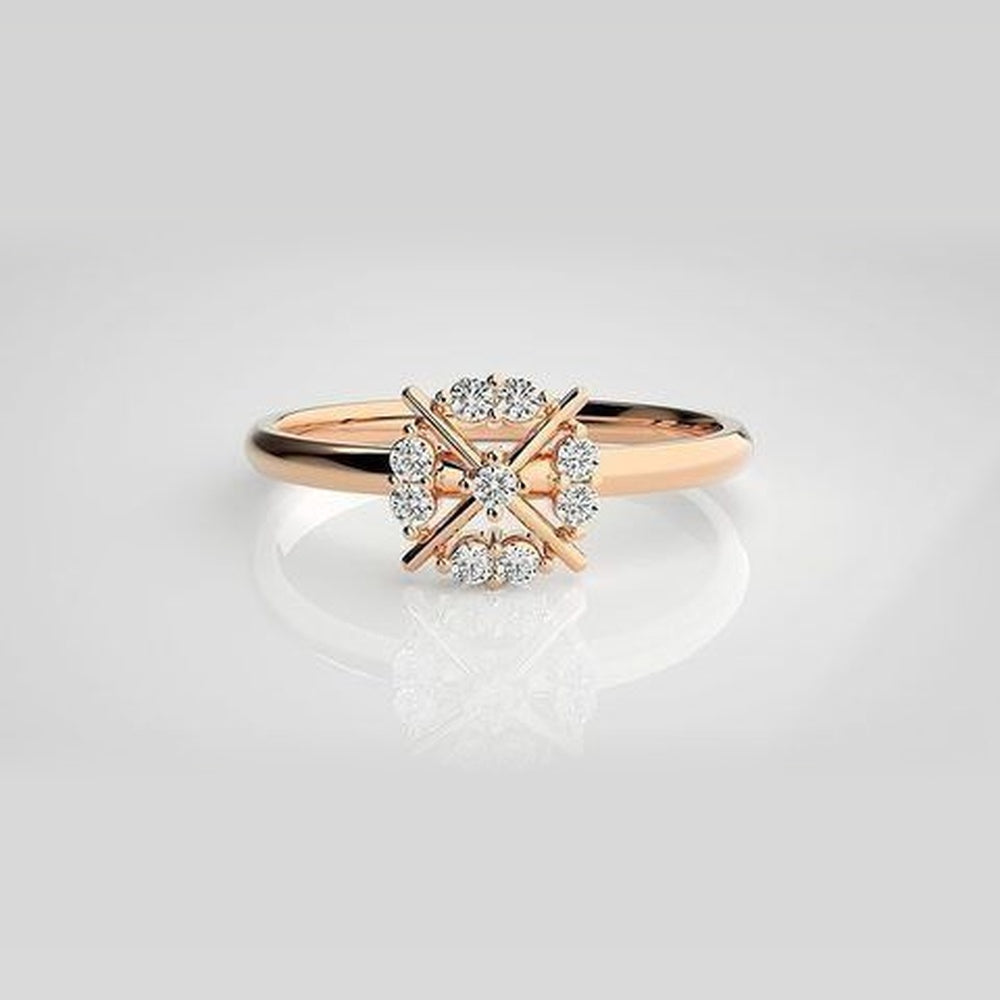 The Solis Sleek Split-Shank Diamond Ring