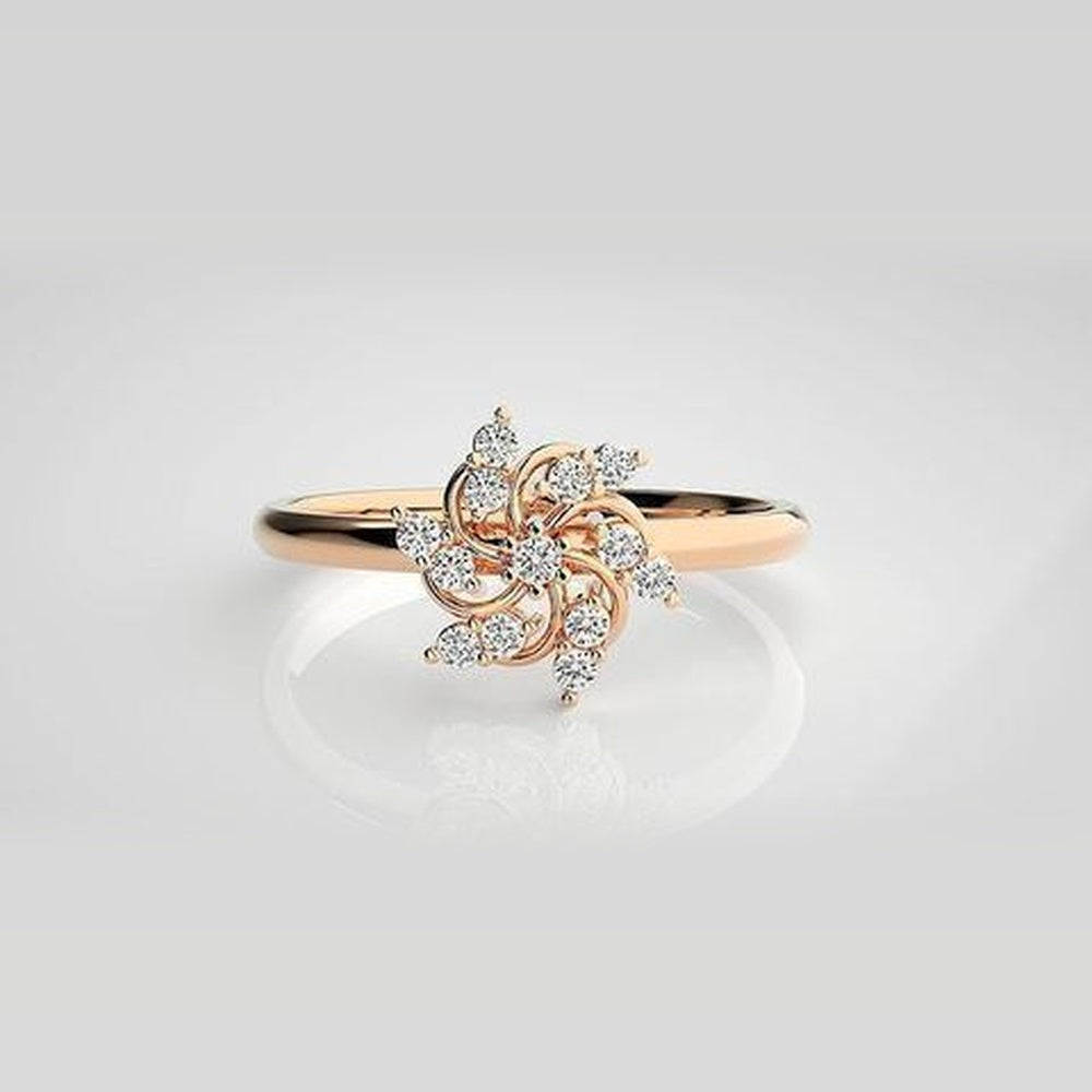 The Solis Spiral Swirl Diamond Ring