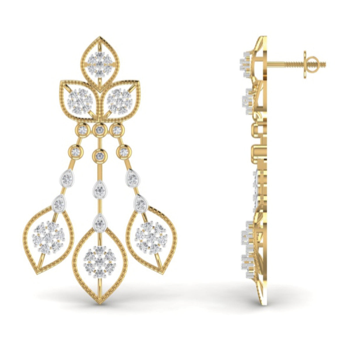 The Solitaire Diamond Chandelier Earrings