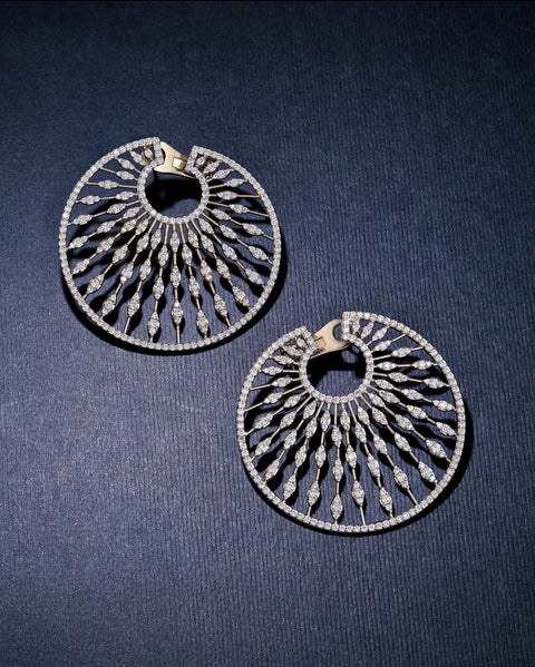 The Solstice Halo Statement Earrings