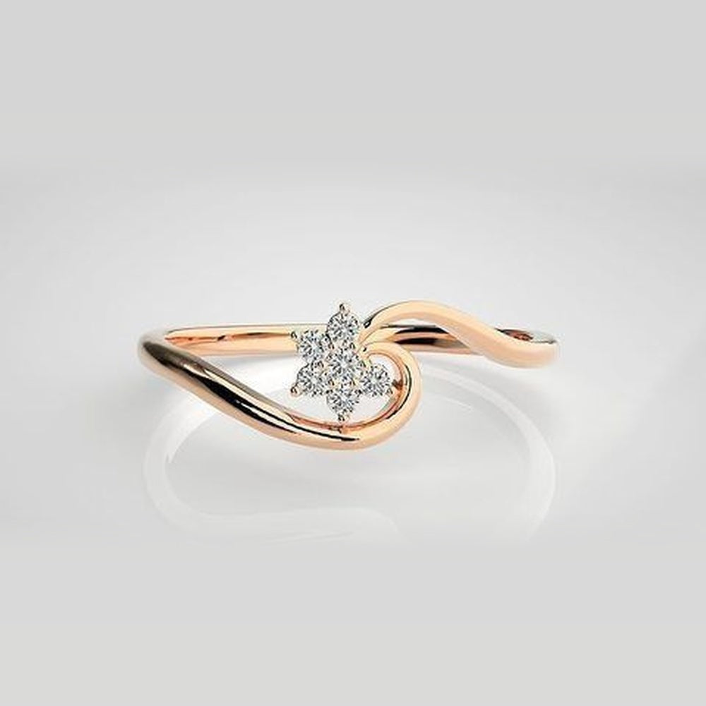 The Stella Ribbon Bypass Diamond Ring