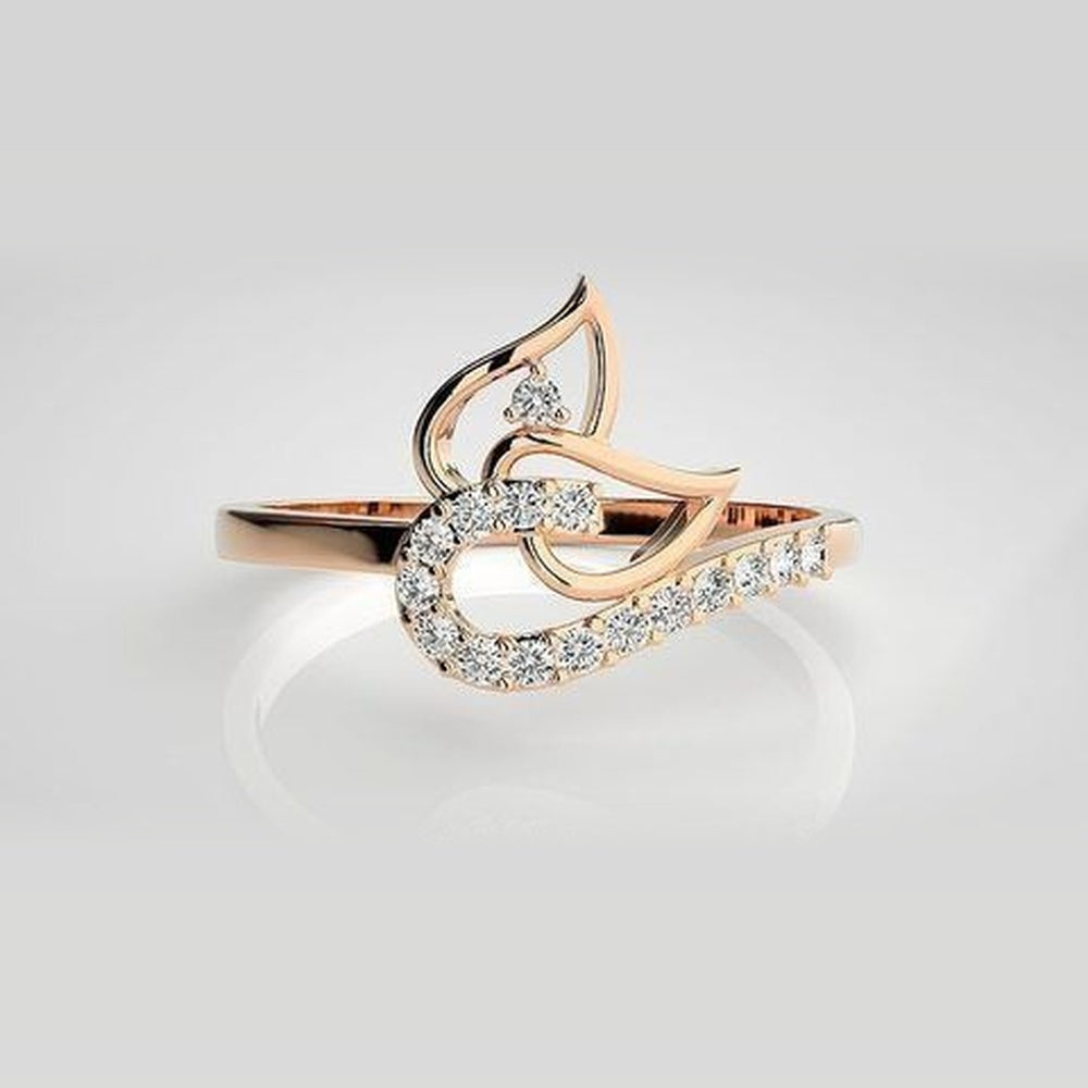 The Sylphide Flame Contour Diamond Ring
