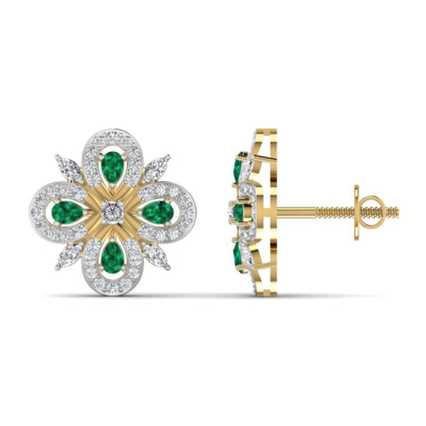 The Tivoli Emerald & Diamond Chandelier Earrings